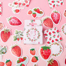 1 box strawberry Paper Stickers Diary Decor Diy Scrapbooking StationerySticke Gw