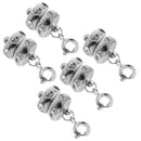 5 Sets Diamante Lobster Clasp Claw Clasp Magnet Clasp For Jewelry Making