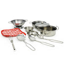 Play Stainless Steel Cookware Pots and Pans and Cooking Utensil Pretend Play
