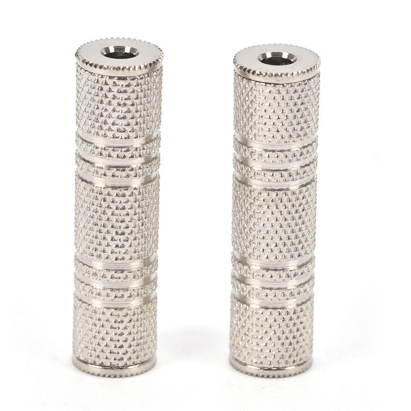 2PCS 3.5mm Female to Female Audio Adapter Connector Coupler Stereo F/F`Extension
