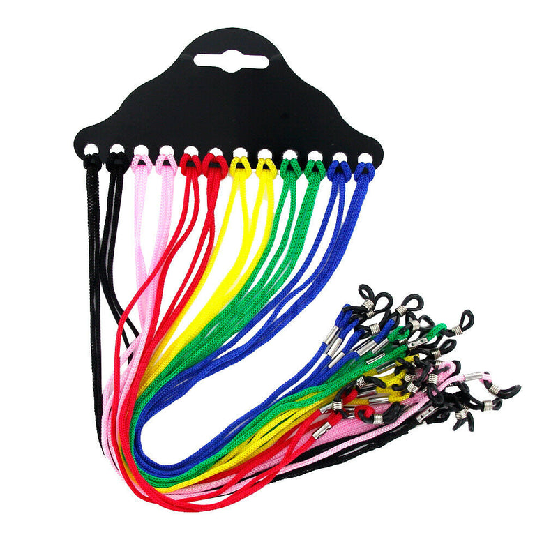 12x Unisex Glasses Nylon Cord Strap Chain Eyeglass Sports String Holder 24 inch