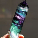 Natural Fluorite Quartz Crystal Stone Point Healing Hexagonal Wand Gift AU