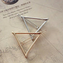Minimalist Geometric e-Shape Hair Clip,Dainty Hollow alloy Hairpin Clamps A
