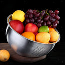 Bowl Wash Rice Fruit Vegetable Kitchen Side-Bottom Strainer Sieve 26cm