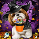 Halloween Diamond Painting 5D DIY Full Round Drill Picture Gift (Dog-W534)