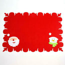 Christmas table mats and fork sets of dual-use non-woven fabric table mats