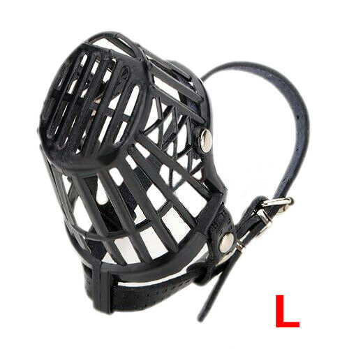 Dog Pet Puppy Muzzle Basket Cage L