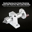 Adjustable Double Bearing Live Center Metal Revolving with 2pcs Wrenches A