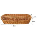 Oval Wicker Woven Basket Bread Basket Serving Basket, 14Inch Storage Basket
