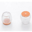 10x Chair Leg Caps Coffee Table Glides Flexible Ends Clear Round Leg 17-21mm