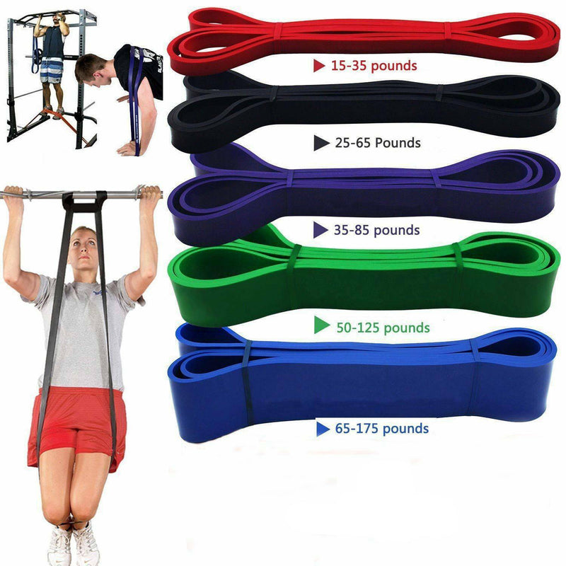 Heavy Duty Resistance Bands Loop Exercise Sport Fitness Tube Home Yoga Gym Latex