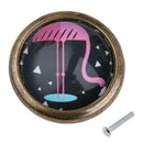 6x Retro Flamingo Knob Cabinet Door Wardrobe Drawer Bin Pull Handle Decor