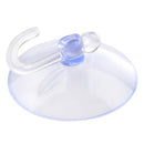 3 Pcs Bathroom Kitchen Clear Plastic Suction Cup Wall Hooks Hangers