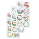 80PCS /10 Sheet Handmade with Love Stickers for Birthday Party  Gift Decor SEAU