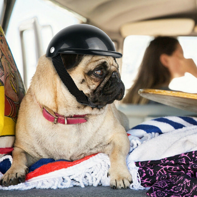 Pet Motorcycle Helmet Outdoor Riding Pet Cap Creative Photo Decor Props (L) A