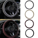 Black Car Steering Wheel Cover Quality Leather Breathable Best Anti-slip 37 A0L6
