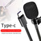Lavalier Condenser Microphone Windproof Type-C Interface Gift With Usb Adapter