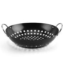 Grill Pan Easy Clean Home Kitchen With Handle Non Stick Round Roasting BBQ Plate