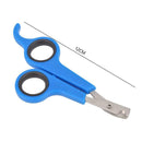 Pet Nail Toe Clipper Scissors Stainless Steel Dog Claw Cutter(Blue Black) A