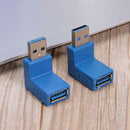 Super Speed USB 3.0 Male to Female Adapter L type 90 Degree Connector Converter