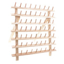 Unfinished Wooden 63 Thread Spool Rack Sewing Storage Needlework Supplies