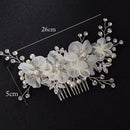 Accessorio per pettine per capelli da sposa con strass in cristallo perline per