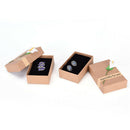Retro Kraft Paper Jewelry Box Ring Necklace Earrings Jewelry Gift Case Elegan3C