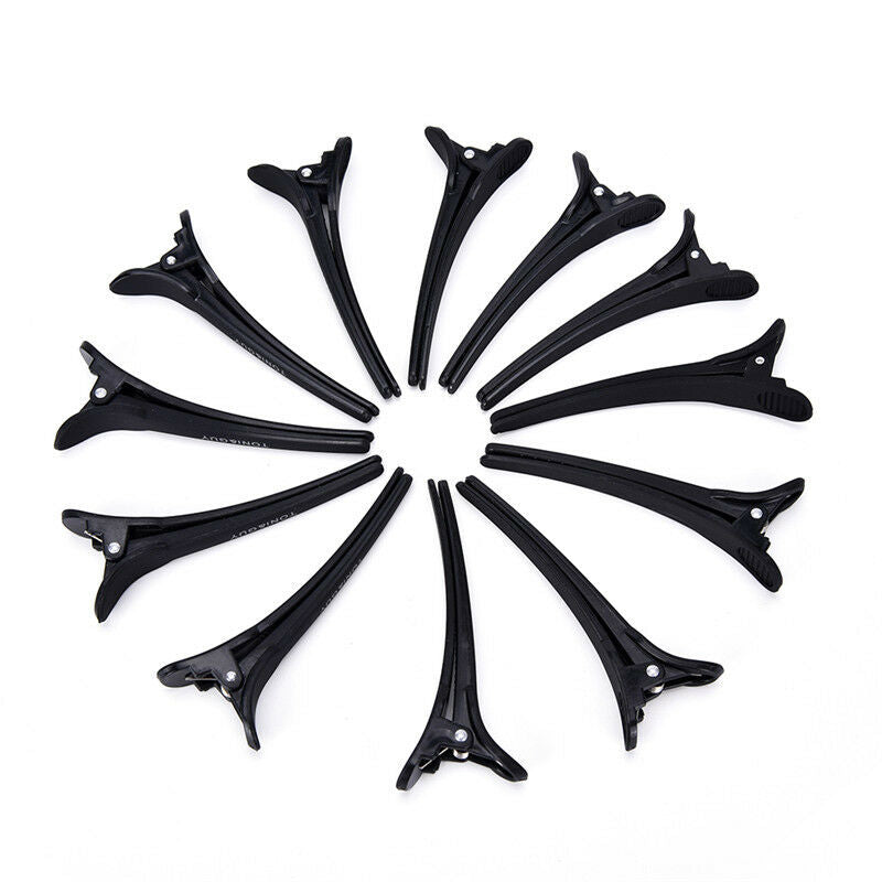 12pc Professional JOack Matte Hairdressing Salon Sectioning Clamps Hair Clips JR