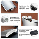 18oz Flask Stainless Steel, Great Christmas / Halloween Gift for Whiskey Lovers