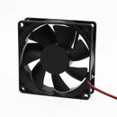 5X(SODIAL(R) DC 12V Black 80mm Square Plastic Cooling Fan For Computer PC CM1R4)