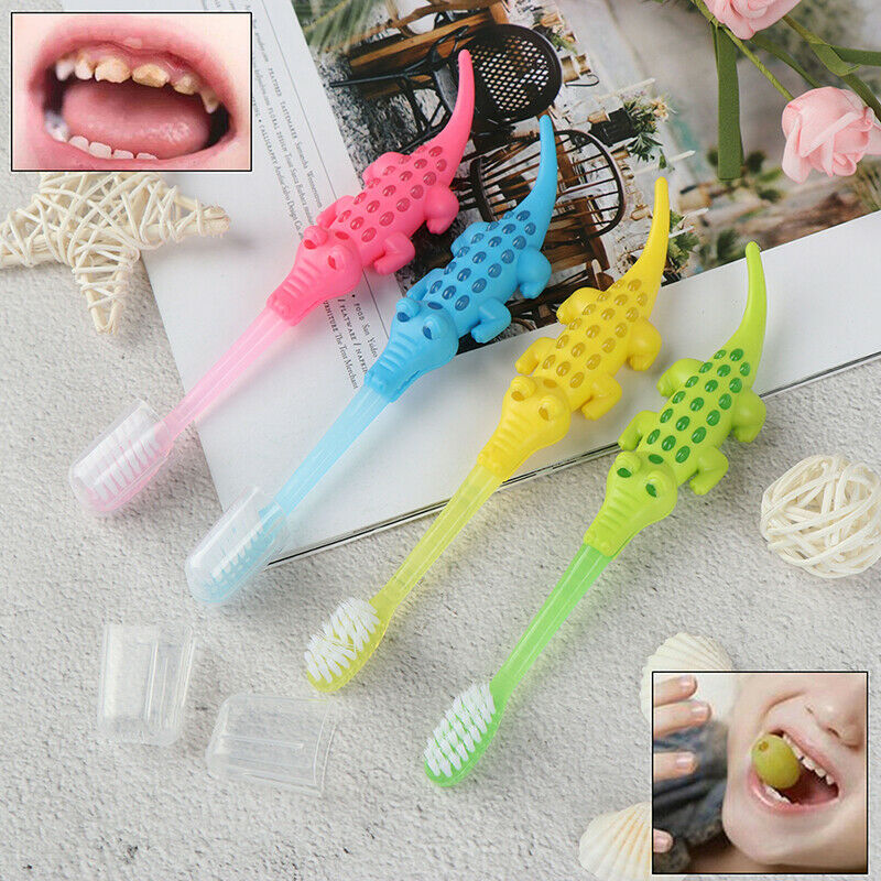4pcs Kids Cartoon Crocodile Toothbrush Children Soft Bristle Tooth Mouth Cl-3C