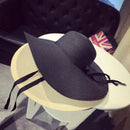 Hot Women's Wide Brim Summer Beach Sun Hat Lady Straw Floppy(Brown) M7W4