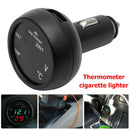 Car Cigarette Lighter Socket Adapter 3-in-1 Voltmeter+Temp Meter+USB Charger l-