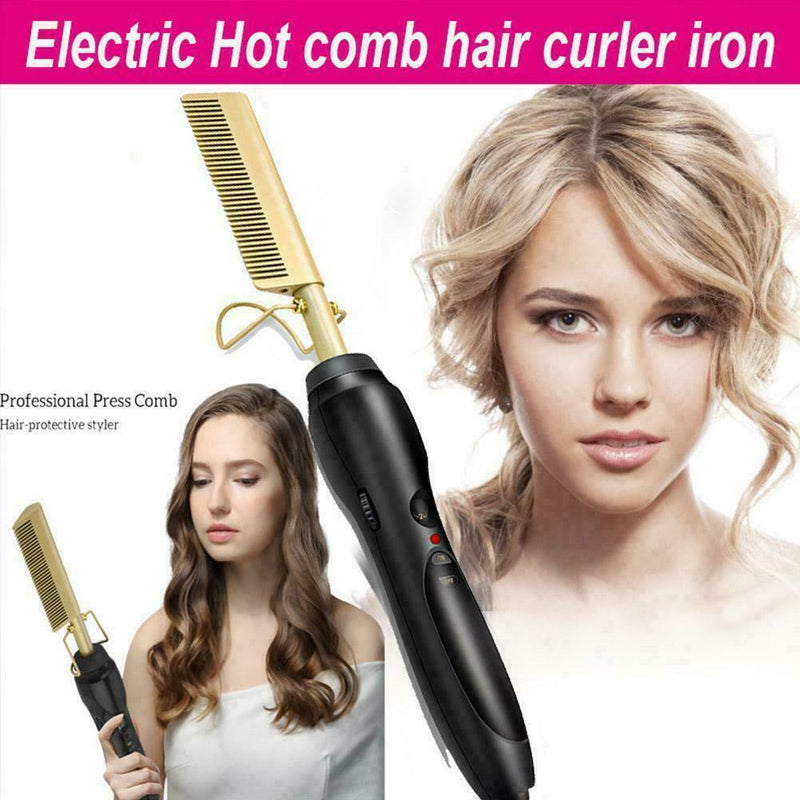 Hair Straightener Flat Irons Straightening Brush Hot Comb TOOLS Hair K4R4