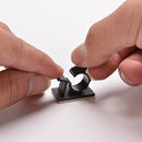 10x Cable Clips Adhesive Cord Management Organizer Wire Holder Clamp Black l Hc