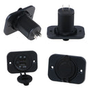 Dual 2 USB outlet 1A & 2.1A port socket charger for car boat motorcycle 12voltMO