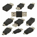 10PCS OTG 5 Pin F/M mini Changer Adapter Converter USB Male to Female Micro