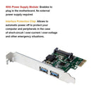 2X(Pci-E to Usb3.0 Dual Ports Expansion Card Pci Express Adapter Nec720202