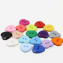 100x Cute Heart Mixed Colors Plastic Buttons Sewing or Scrapbooking 10mm New