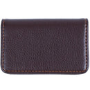 Magnetic Flip Leather Business Credit Card Case Holder Brown L2M8