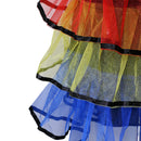 Colorful Circus Clown Costume Princess Fancy Dress Canival Christmas Outfit