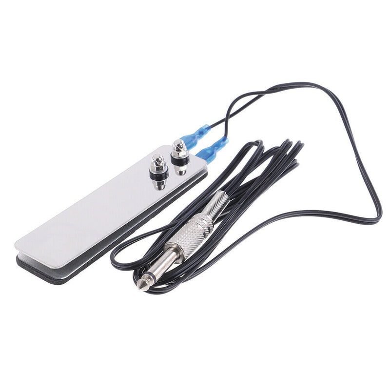 1X Black Line Tattoo Machine Power Supply Foot Pedal Switch Flat - Sil 3C