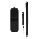 Silicone Case Cover + Neck Hand Strap for DJI Pocket 2 Accessories (Black)