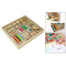 Kids Wooden Stamp Set Arts and Crafts Set for DIY Scrapbooking Card Making