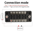 6 Independent Circuit Fuse Block W/Negative Bus - ATC/ATO 6-Way Fuse Box wi S1E1