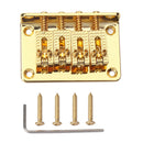 Durable Cigar Box Guitar Saddle Bridge Tailpiece Hardtail, Brass Saddle, Golden