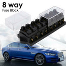 Blade Fuse Block Standard Fuse Box Holder with Clear Cover for Car (8 Way)
