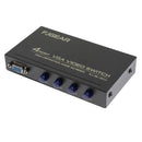 4 Ports VGA Button Manual Switch Box 4 In 1 Out for Projector TV Monitor