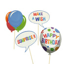 18pcs birthday balloons photo booth props kids party decorations supplies_VV Hn