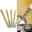 6 x HSS Titanium Coated Drill Bit Tool Set Woodworking Tools 3-8mm Cutting M9N1